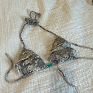 Vix snakeskin bikini top